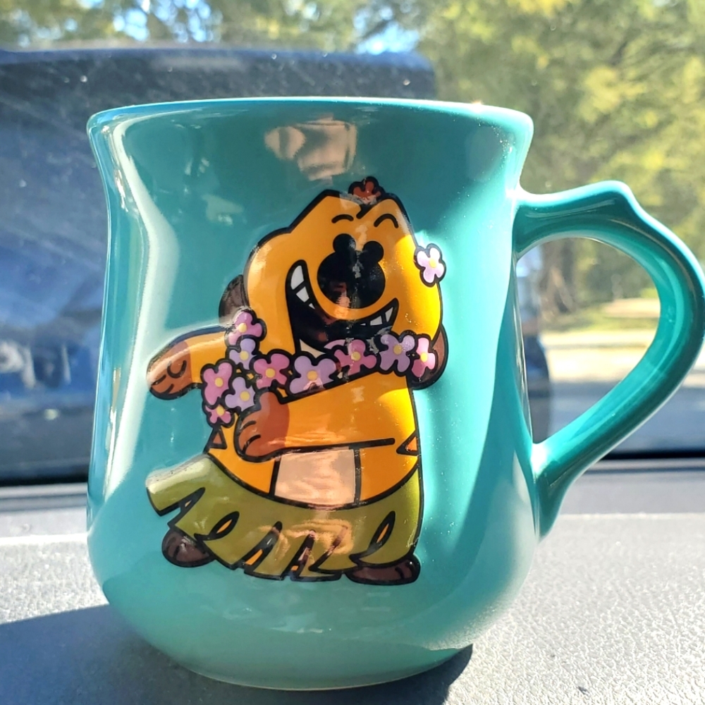 Disney Timon Merkat Dance Master 3D Turquoise Blue Ceramic Mug